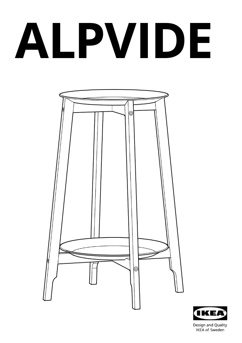 Page 1 de la notice Manuel utilisateur Ikea ALPVIDE 805.462.66