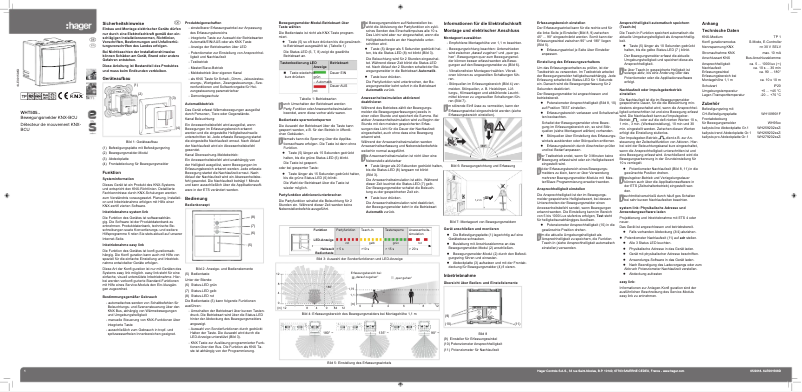 Page n°1 - Manuel utilisateur Hager WHT50503Q