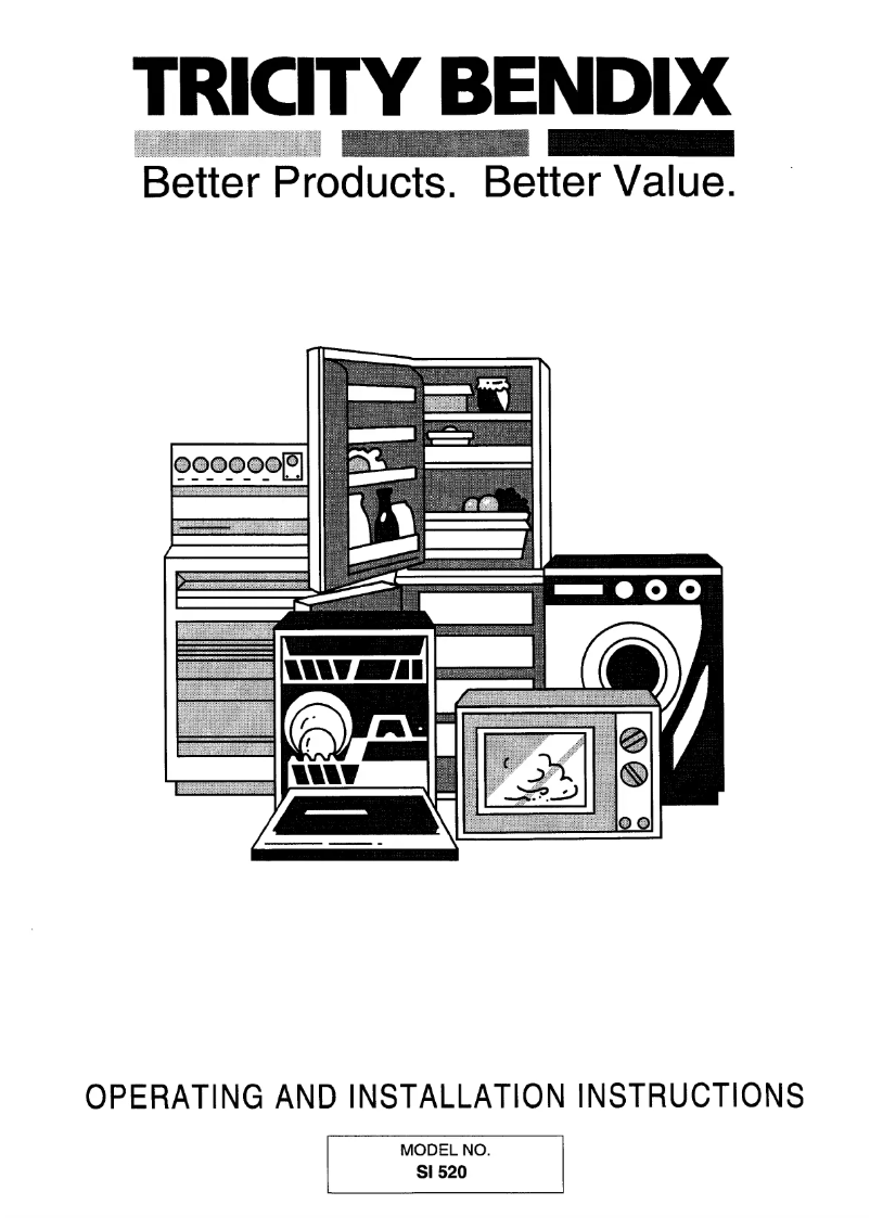 Page 1 de la notice Manuel utilisateur Tricity Bendix SI520W