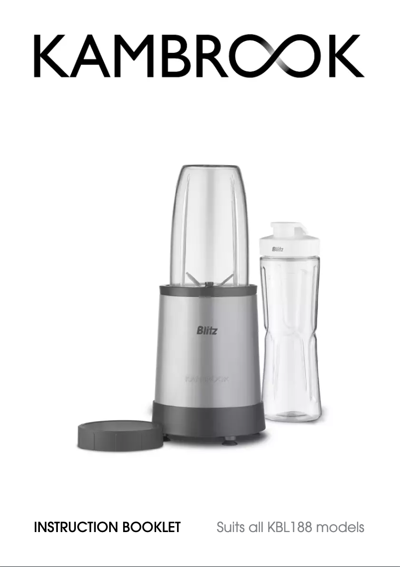 Page 1 de la notice Manuel utilisateur Kambrook KBL188