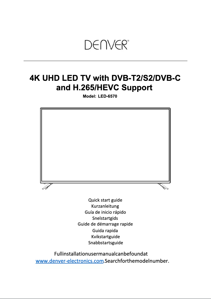 Page 1 de la notice Manuel utilisateur Denver LED-6570