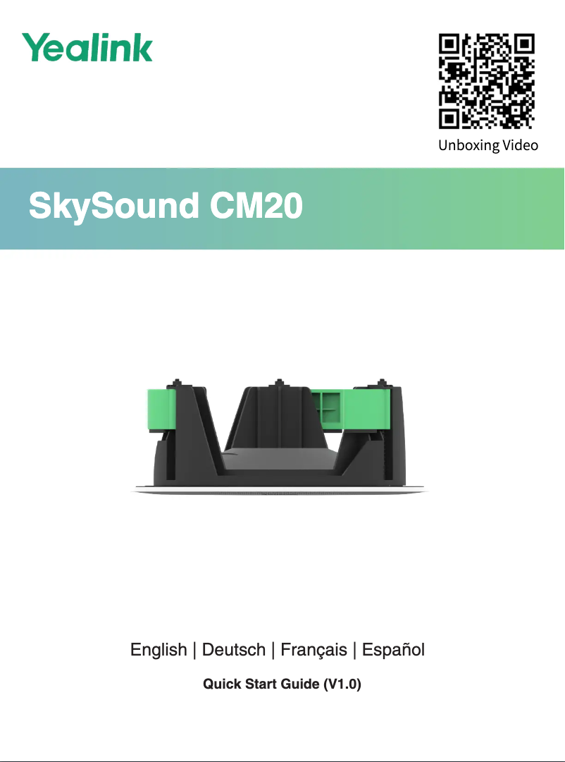 Image de la première page du manuel de l'appareil SkySound CM20