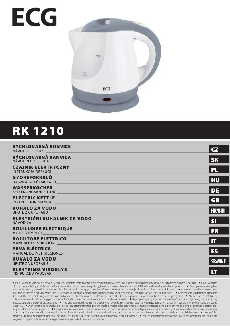 Page n°1 - Manuel utilisateur ECG RK 1210