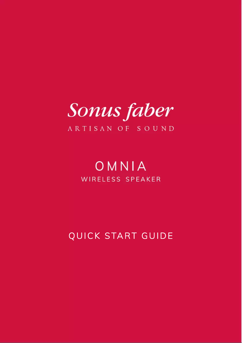Página 1 del manual Manual de usuario Sonus Faber Omnia