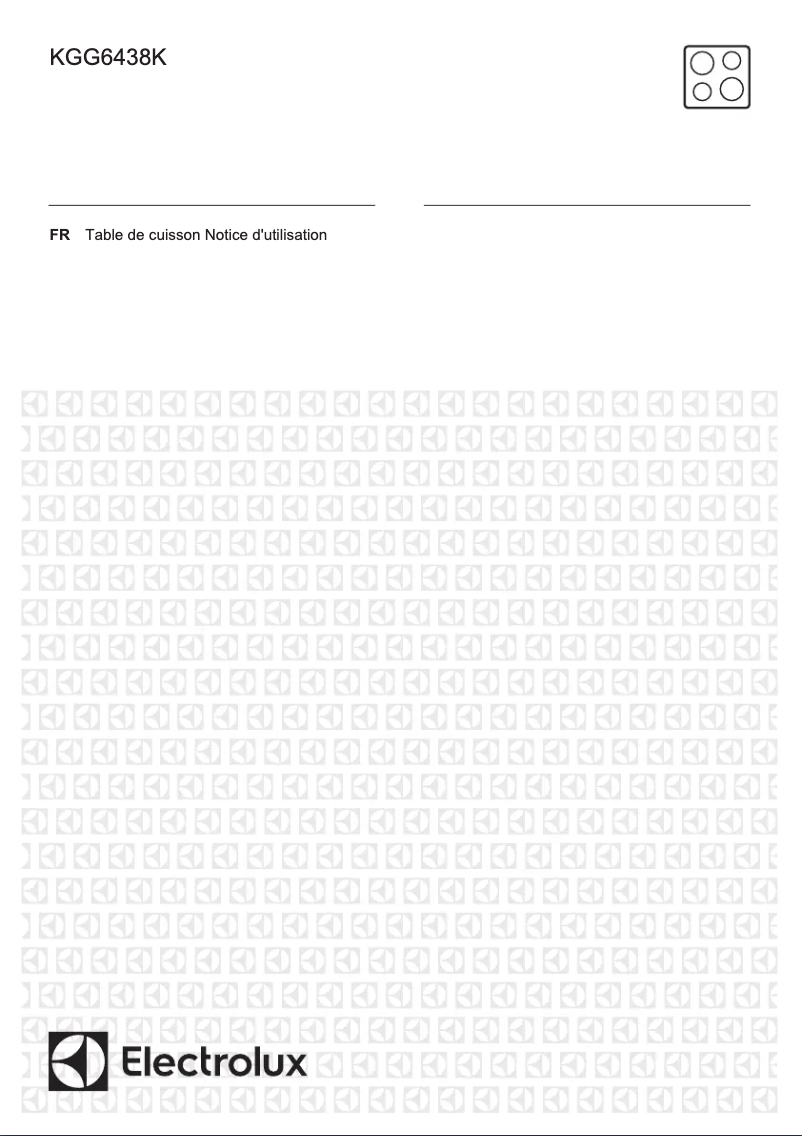 Page 1 de la notice Manuel utilisateur Electrolux KGG6438K