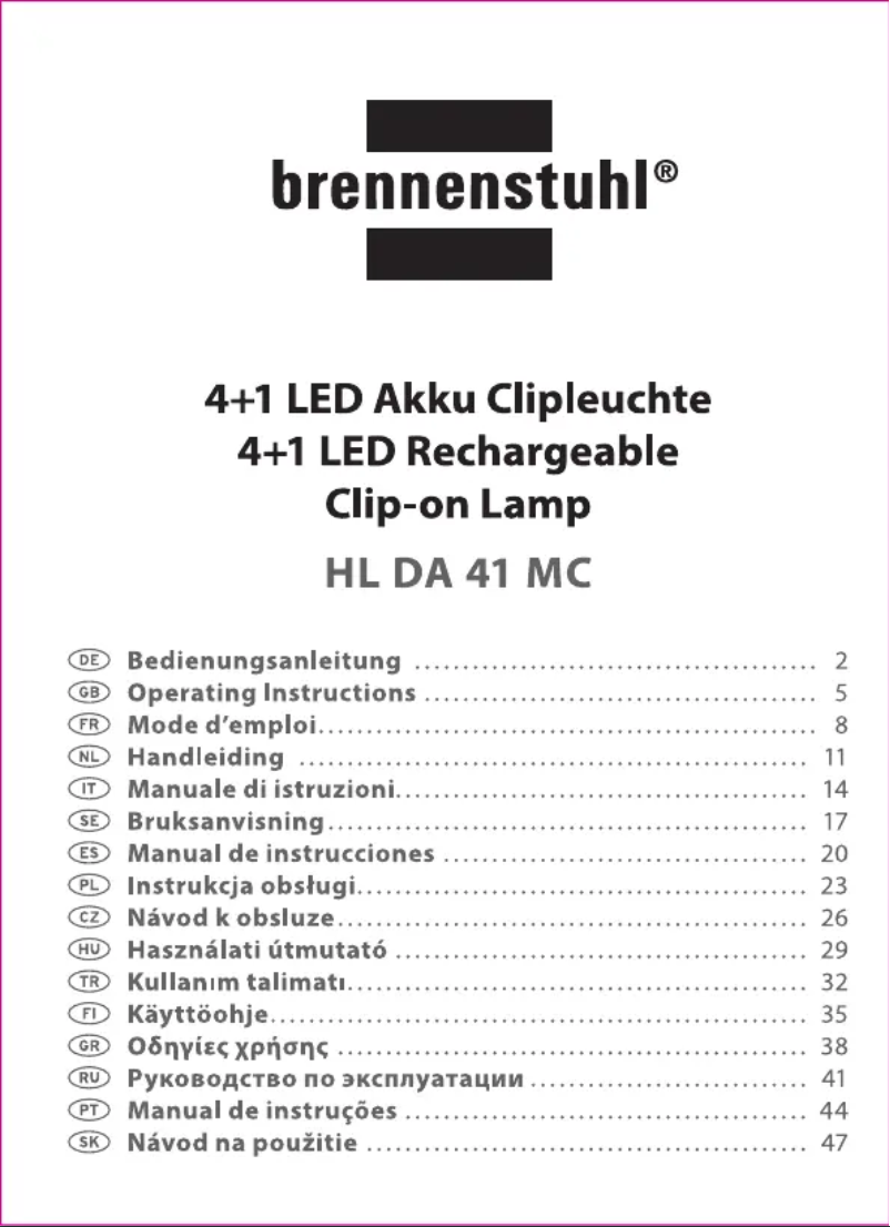 Image de la première page du manuel de l'appareil HL DA 41 MC