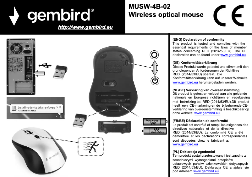 Page n°1 - Manuel utilisateur Gembird MUSW-4B-02