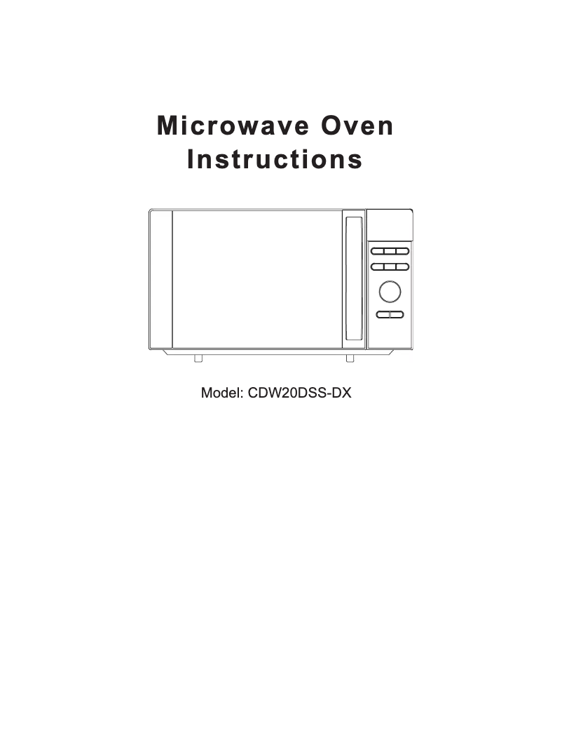 Page 1 of the manual User Manual Candy CDW20DSS-DX