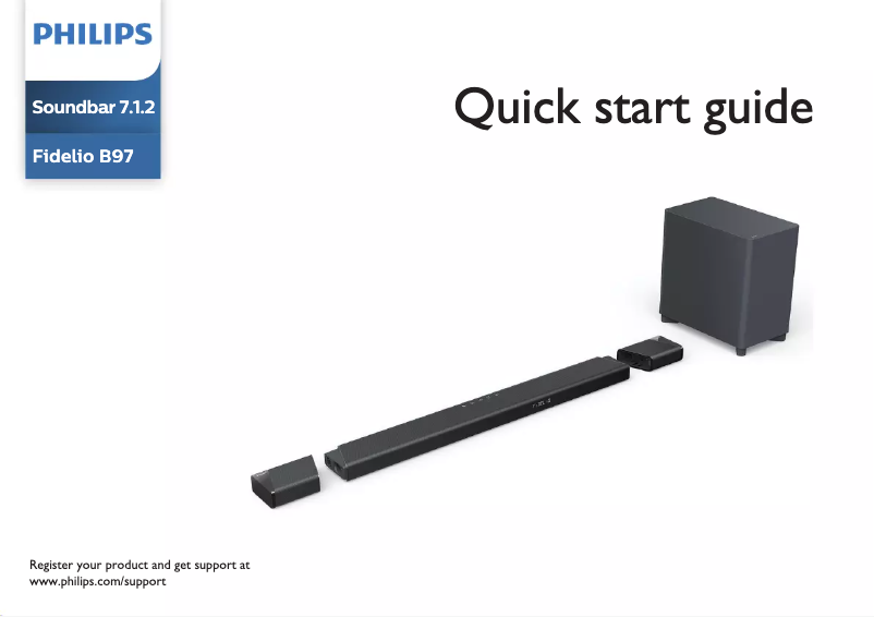 Page n°1 - Guide de démarrage rapide Philips Fidelio B97