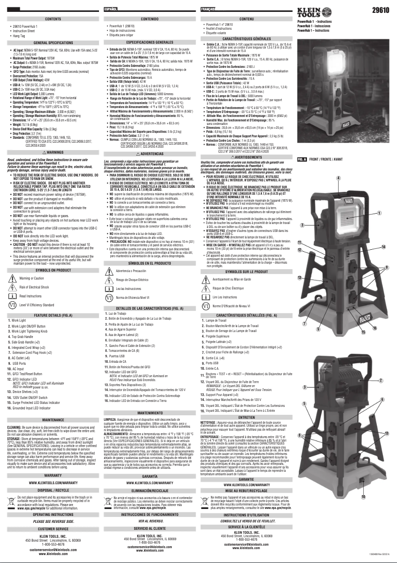 Image de la première page du manuel de l'appareil 29610