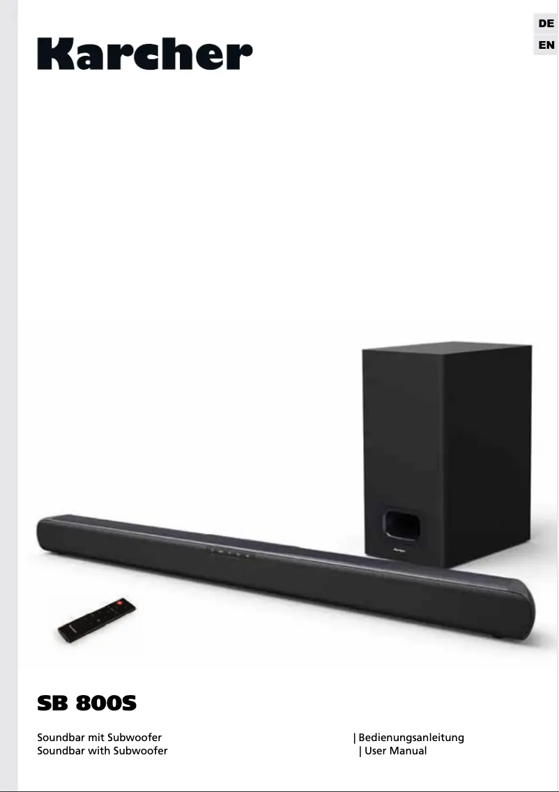 Page 1 de la notice Manuel utilisateur Kärcher SB 800S
