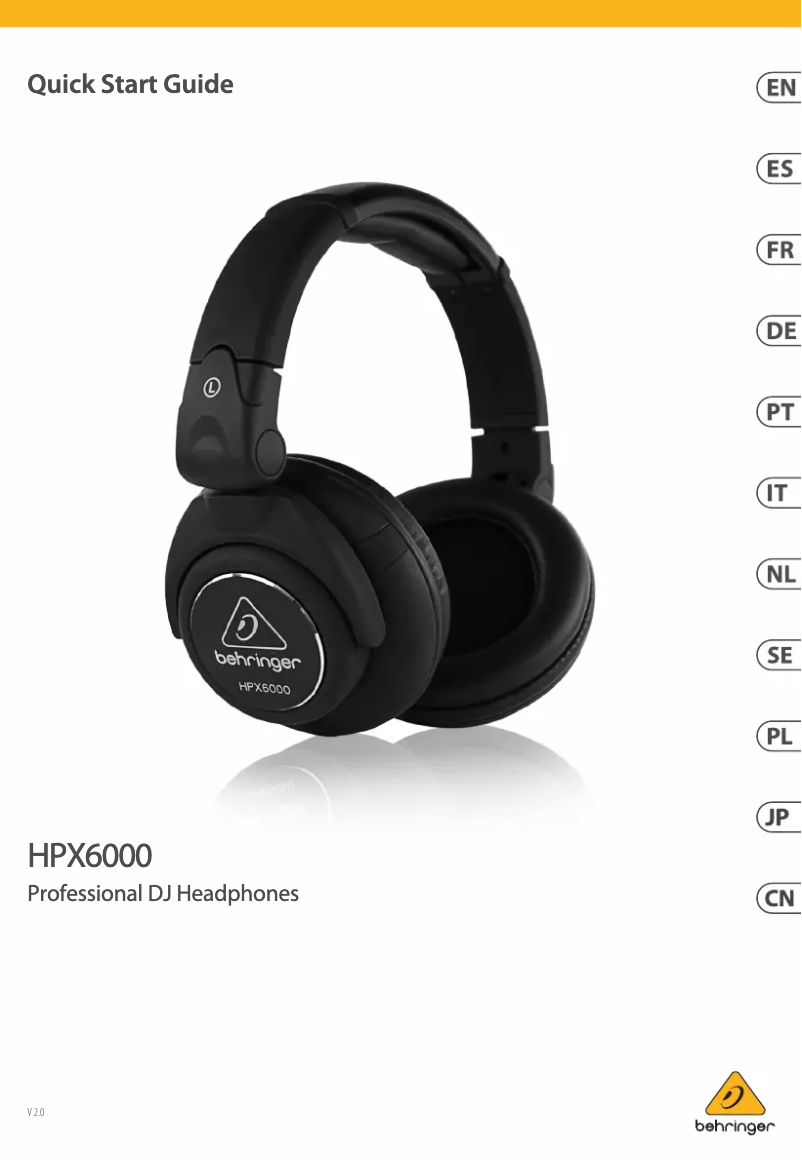 Page 1 of the manual User Manual Behringer HPX6000