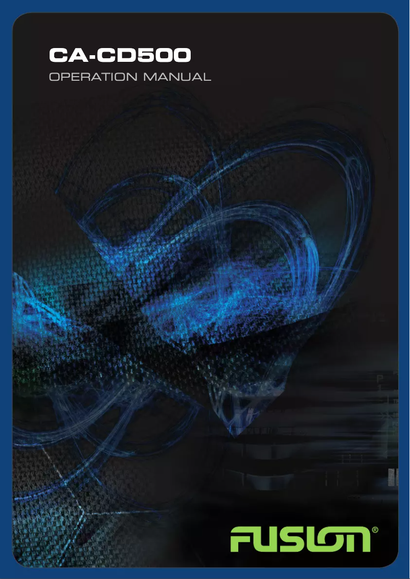 Page 1 de la notice Manuel utilisateur Fusion CA-CD500
