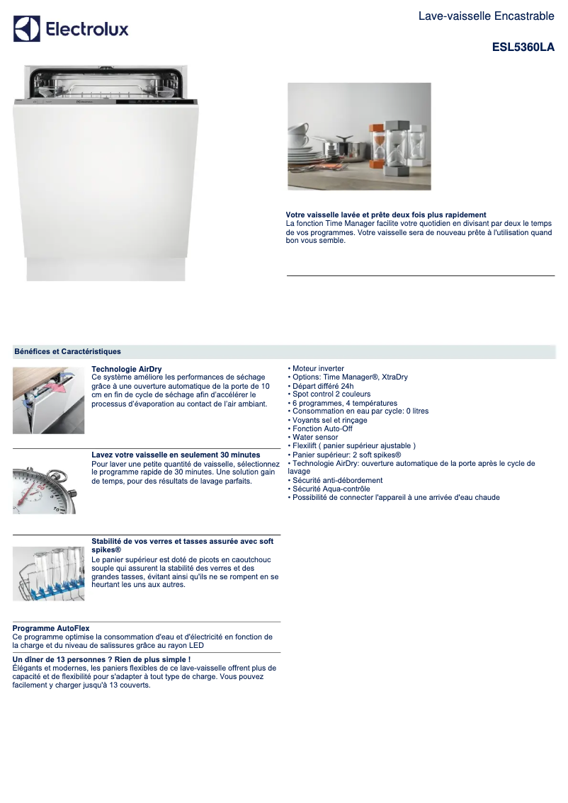 Imagen de la primera página del manual del dispositivo ESL5360LA