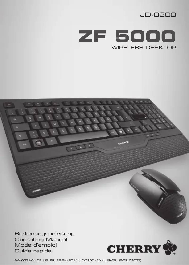 Page 1 de la notice Manuel utilisateur Cherry ZF 5000