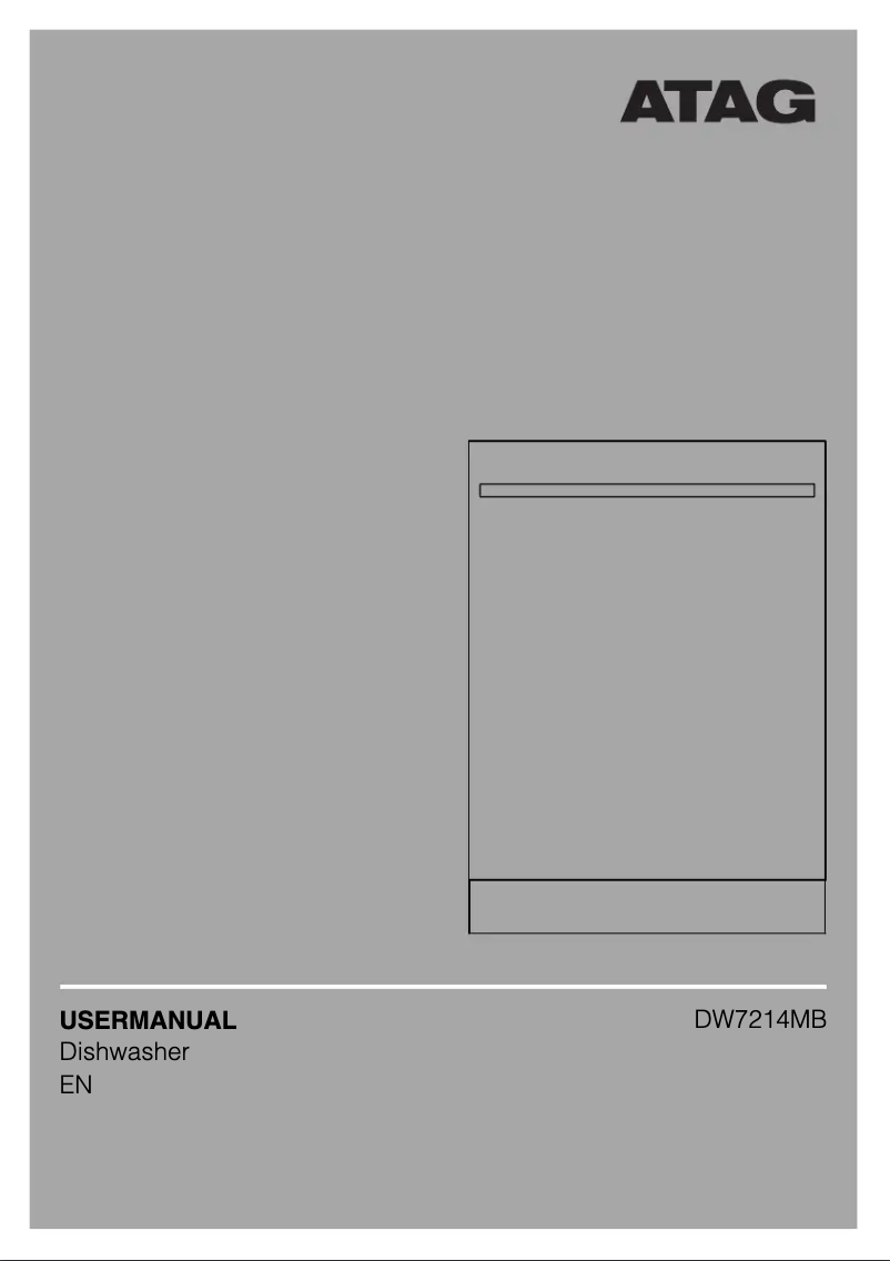 Page 1 de la notice Manuel utilisateur Atag DW7214MB