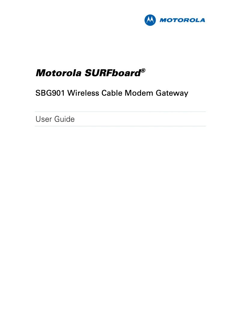 Page 1 de la notice Manuel utilisateur Motorola SURFboard SBG901