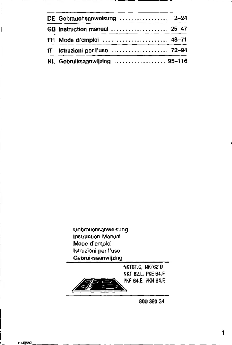 Image de la première page du manuel de l'appareil PKN645E