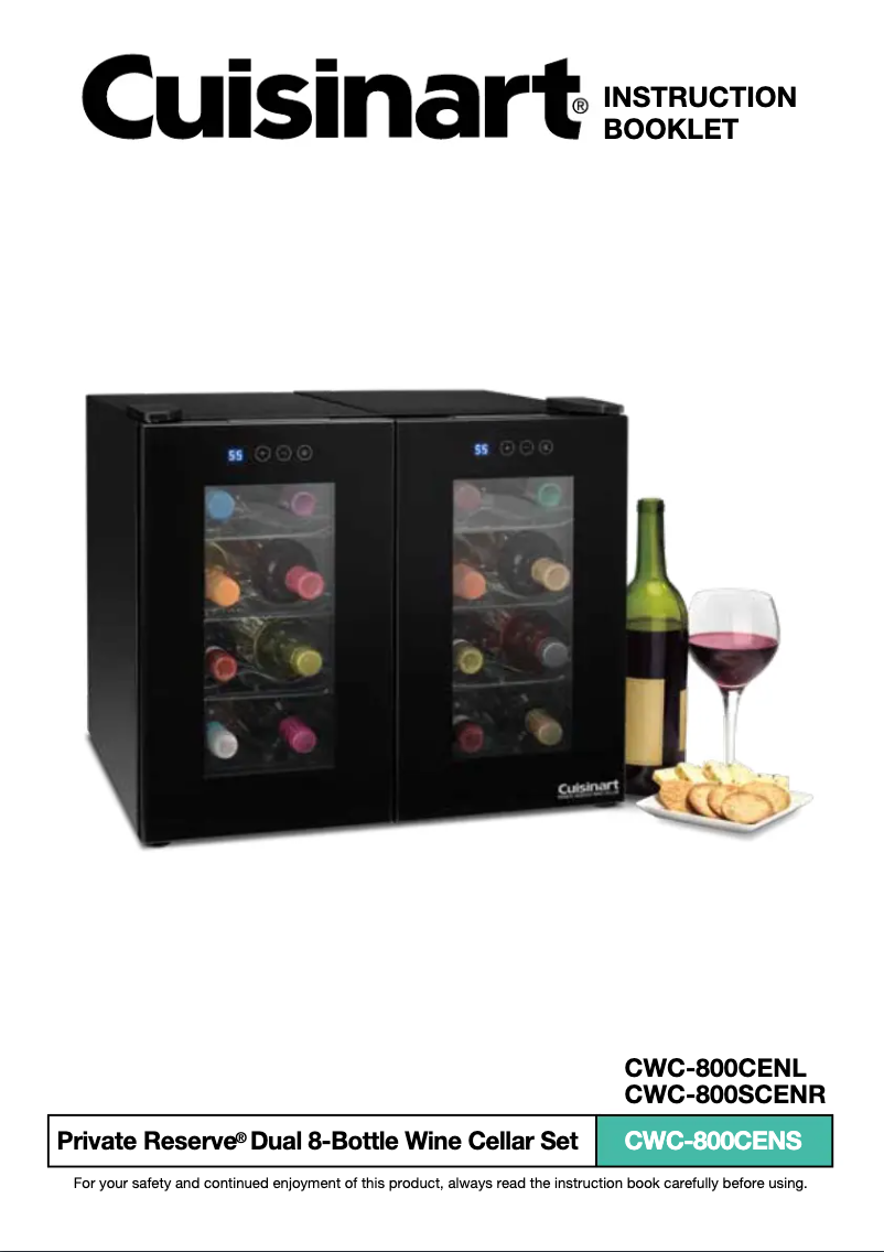 Page 1 de la notice Manuel utilisateur Cuisinart Private Reserve CWC-800CEN