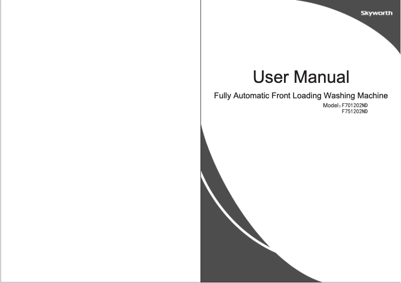 Page 1 of the manual User Manual Skyworth F701202ND