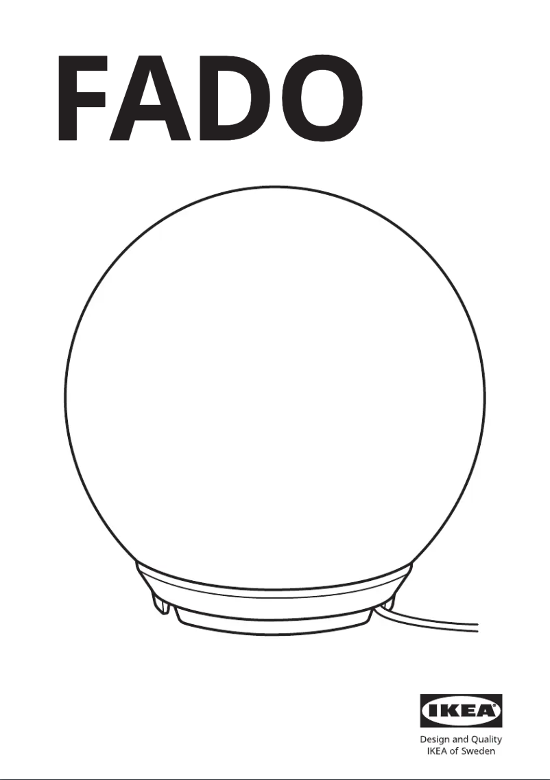 Page 1 de la notice Manuel utilisateur Ikea FADO 404.554.37