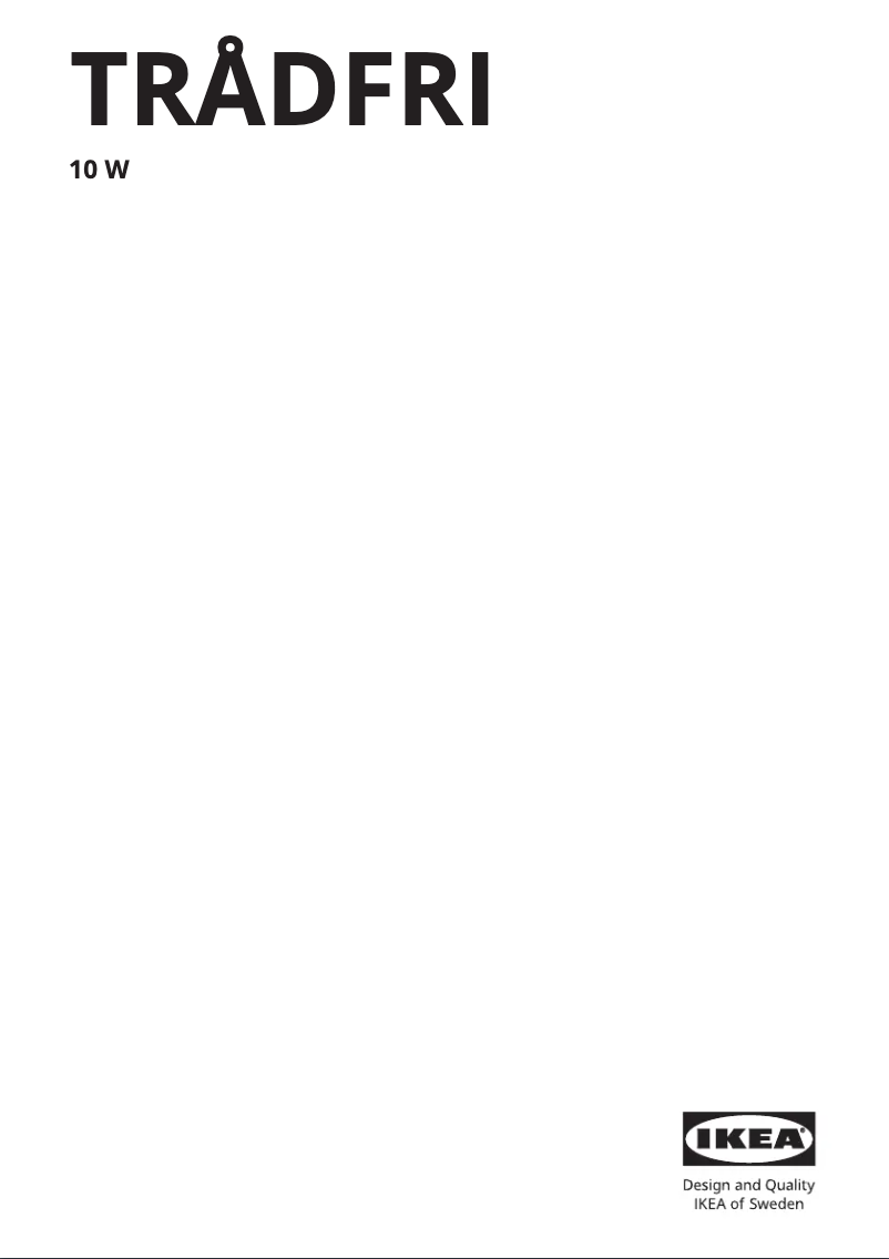 Imagen de la primera página del manual del dispositivo TRÅDFRI 005.233.77