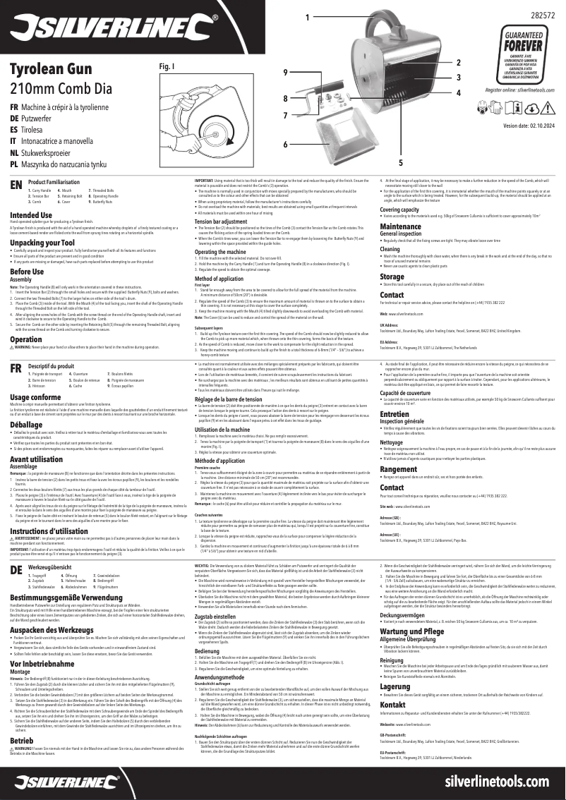 Image de la première page du manuel de l'appareil 282572