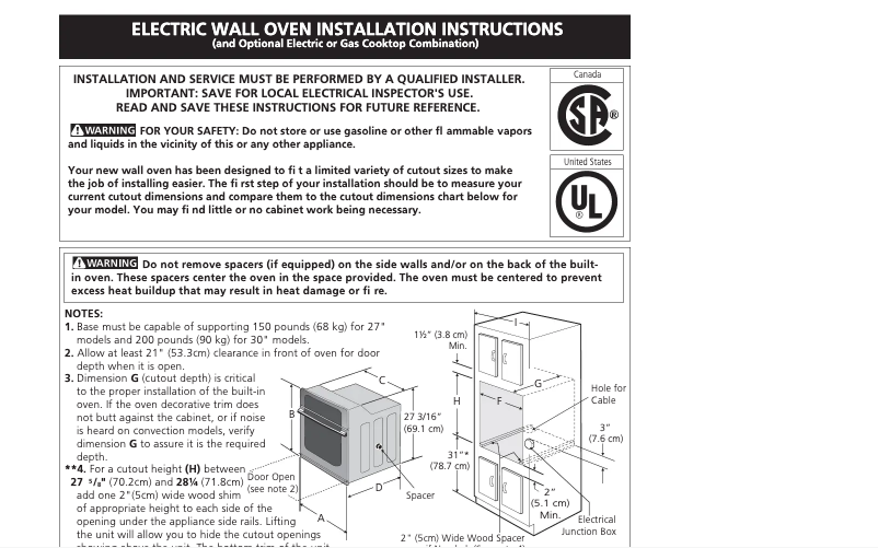 Page 1 de la notice Guide d'installation Electrolux EW27EW55GW