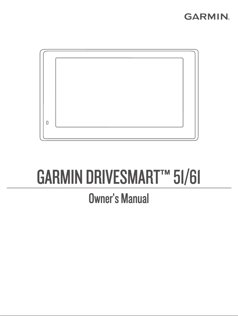 Page 1 de la notice Manuel utilisateur Garmin DriveSmart 61