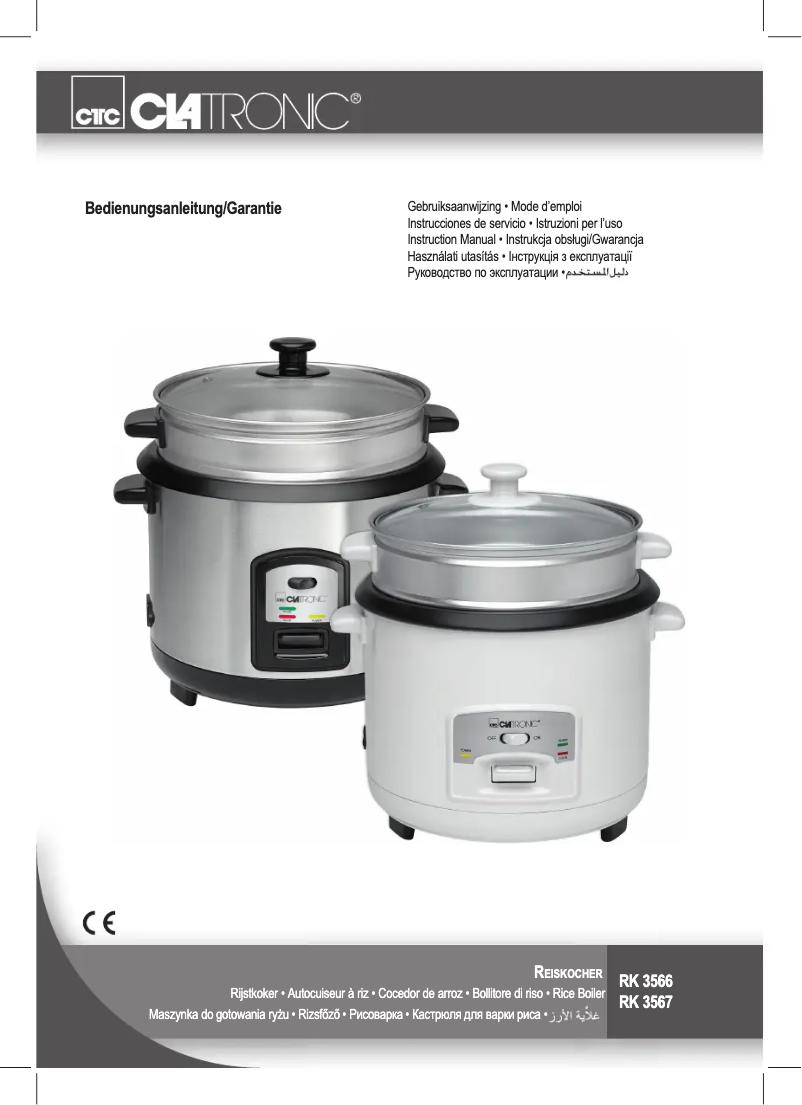 Page 1 de la notice Manuel utilisateur Clatronic RK 3567