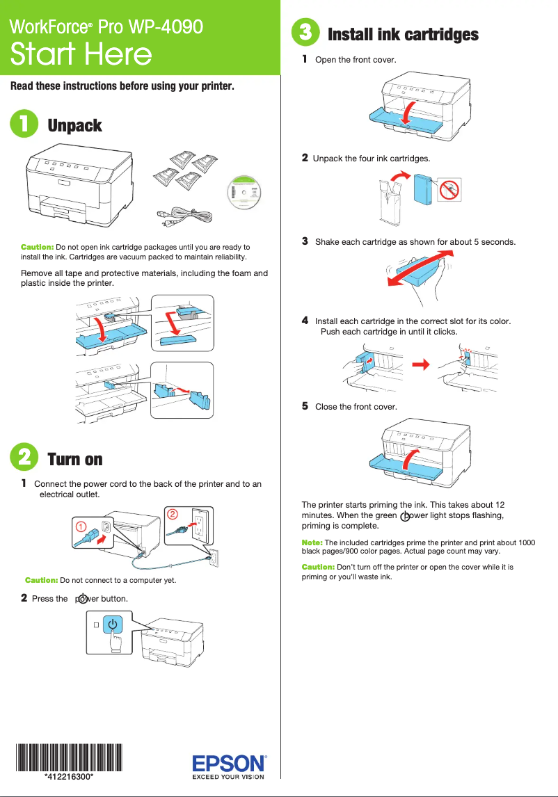 Page 1 de la notice Manuel utilisateur Epson WorkForce Pro WP-4090