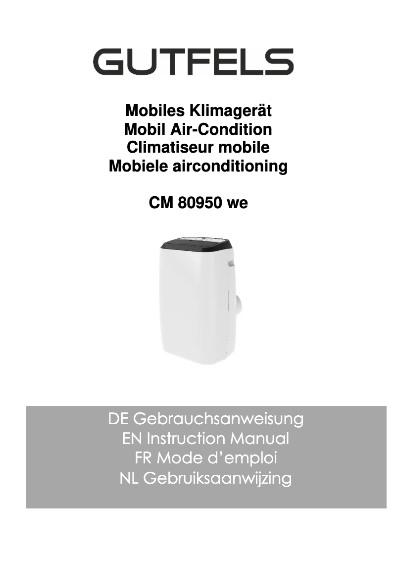 Page n°1 - Manuel utilisateur GUTFELS CM 80950 we