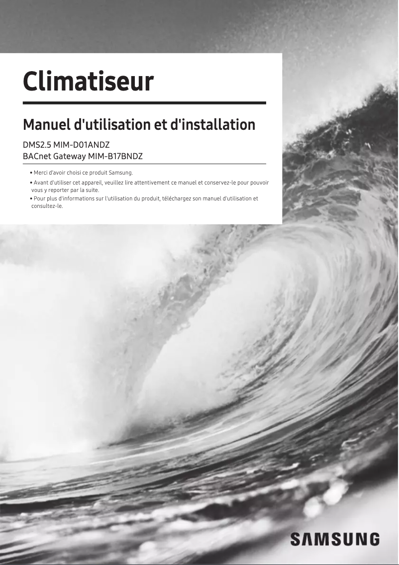 Page 1 de la notice Manuel utilisateur Samsung MIM-D01ANDZ