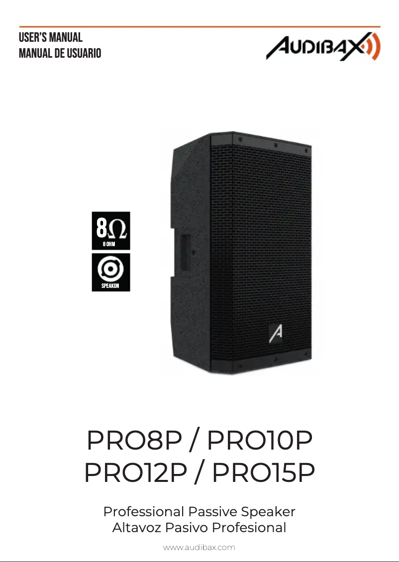 Page 1 de la notice Manuel utilisateur Audibax PRO12P G2