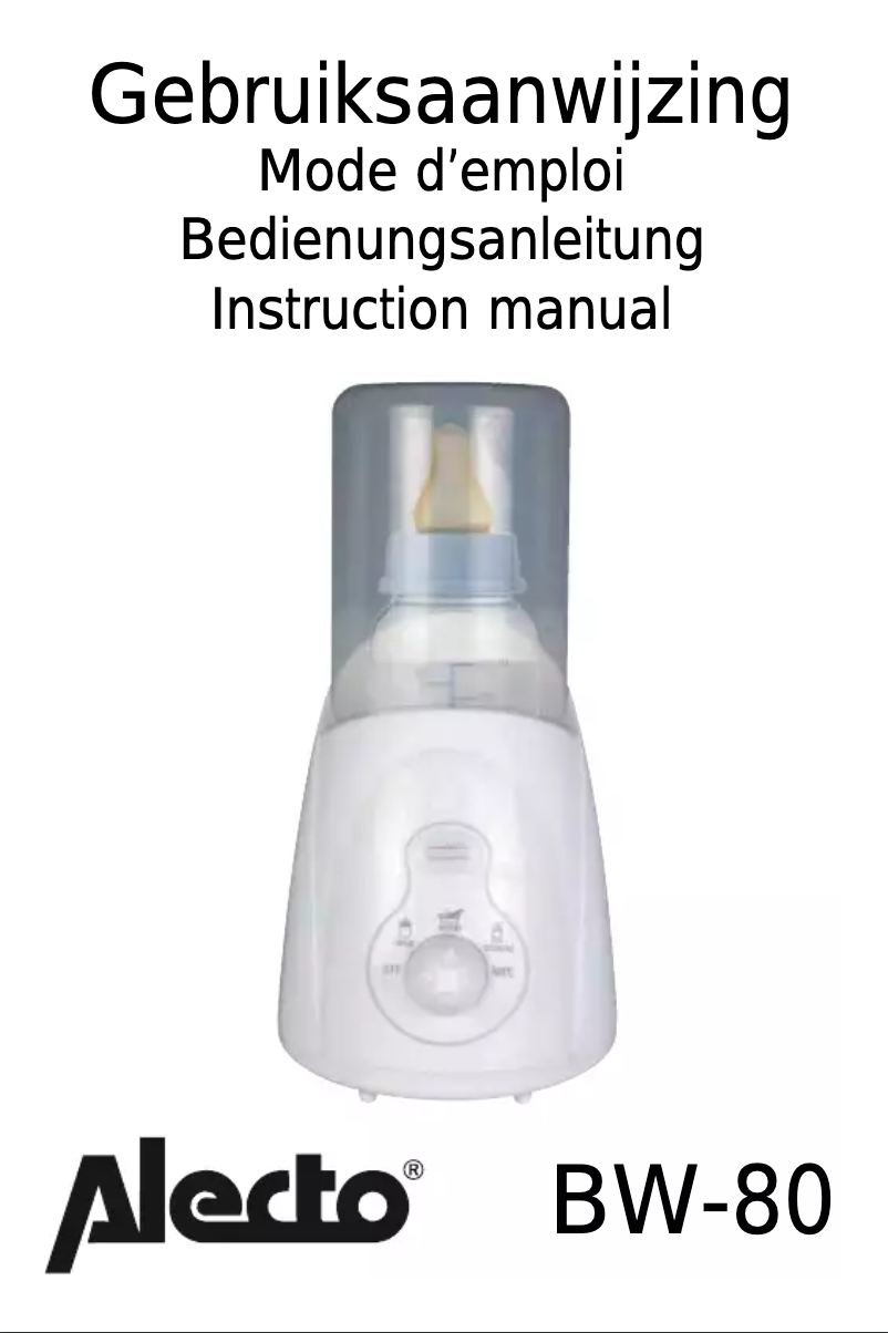 Page 1 de la notice Manuel utilisateur Alecto BW-80
