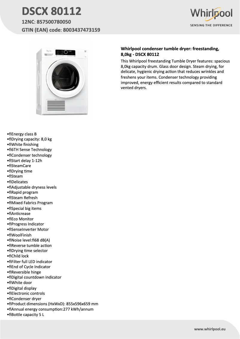 Image de la première page du manuel de l'appareil DSCX 80112