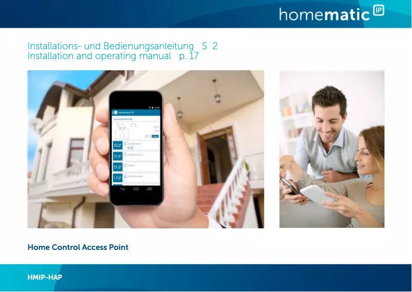 Image de la première page du manuel de l'appareil HMIP-HAP