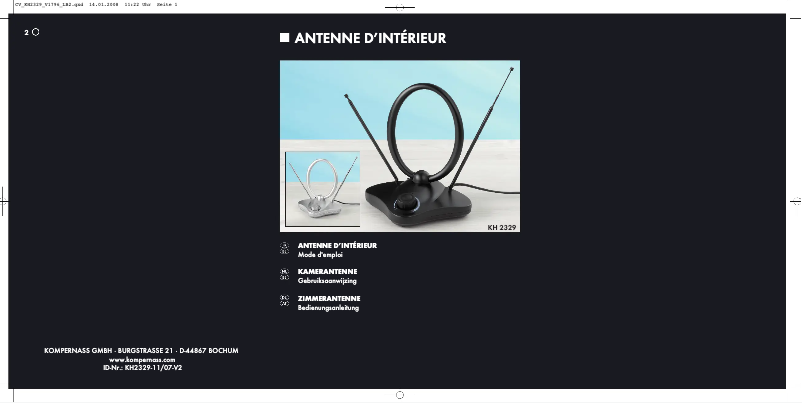 Page 1 de la notice Manuel utilisateur SilverCrest KH2329