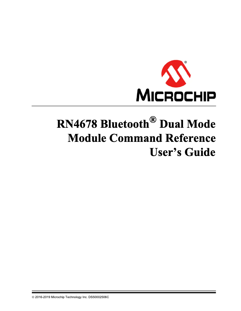 Página 1 del manual Manual de usuario Microchip RN4678