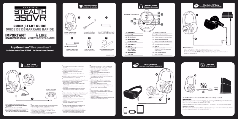 Image de la première page du manuel de l'appareil Ear Force Stealth 350VR
