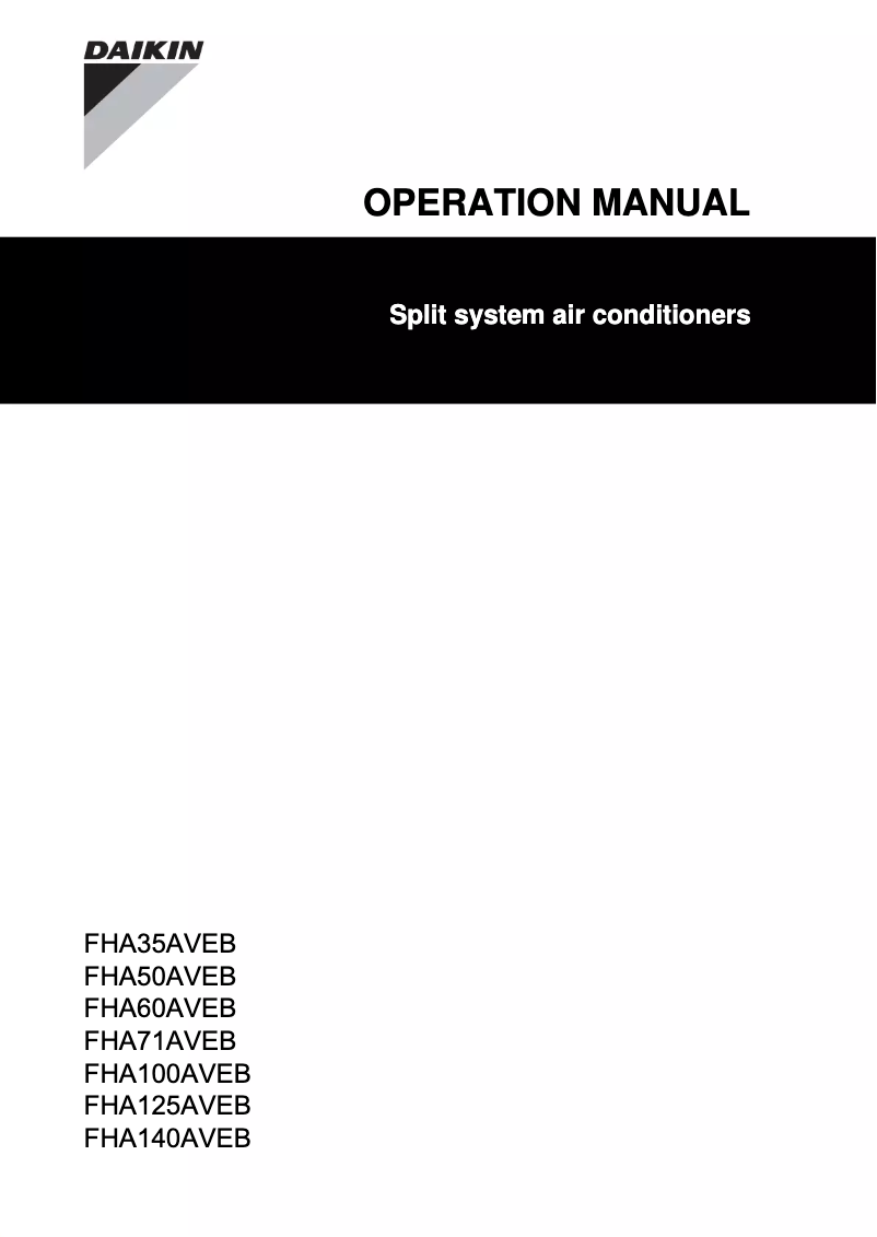 Imagen de la primera página del manual del dispositivo FHA60AVEB