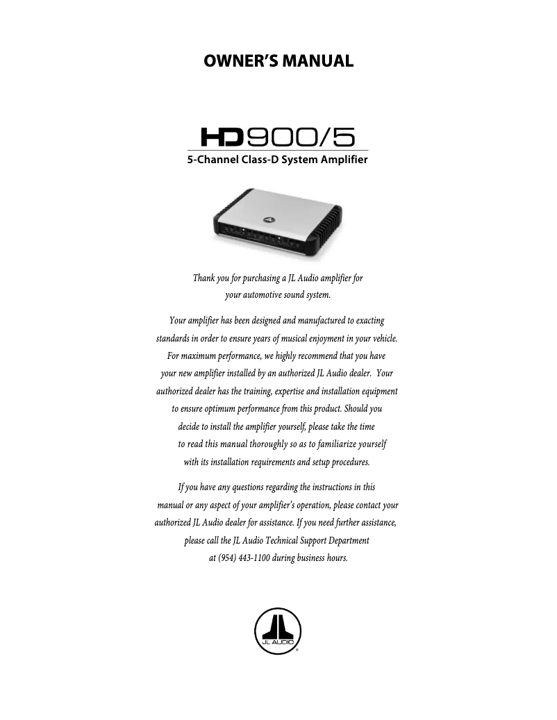 Image de la première page du manuel de l'appareil HD Series HD900/5