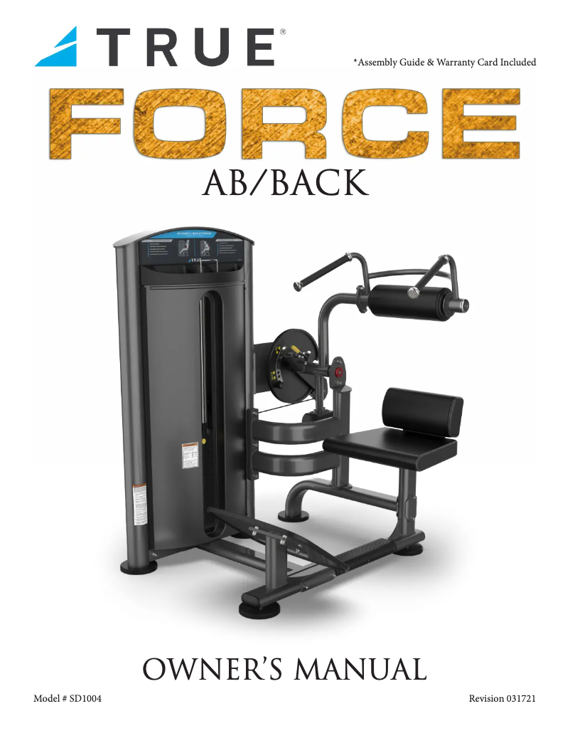 Image de la première page du manuel de l'appareil Force SD1004