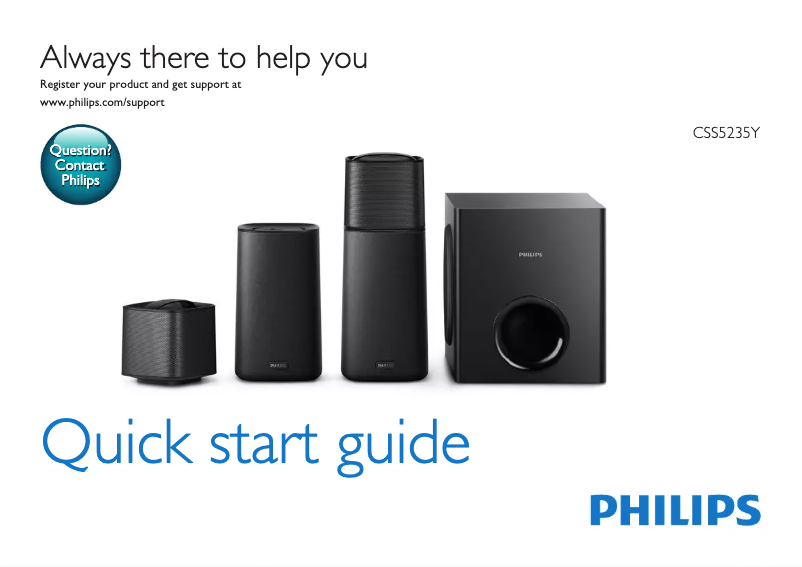 Página 1 del manual Guía de inicio rápido Philips CSS5235Y