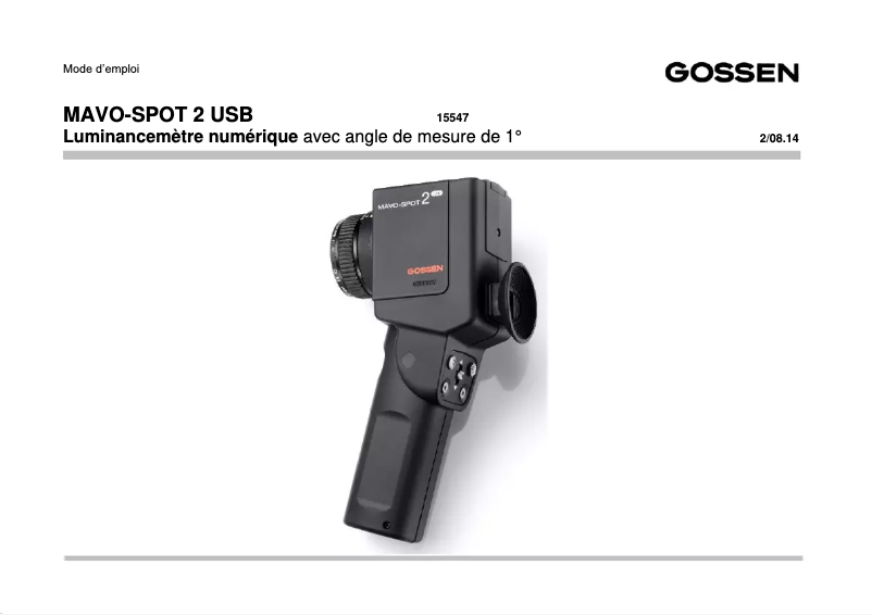 Image de la première page du manuel de l'appareil MAVO-SPOT 2 USB