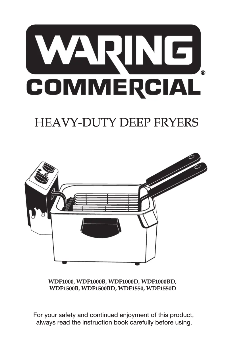 Página 1 del manual Instrucciones / montaje Waring Commercial WDF1000