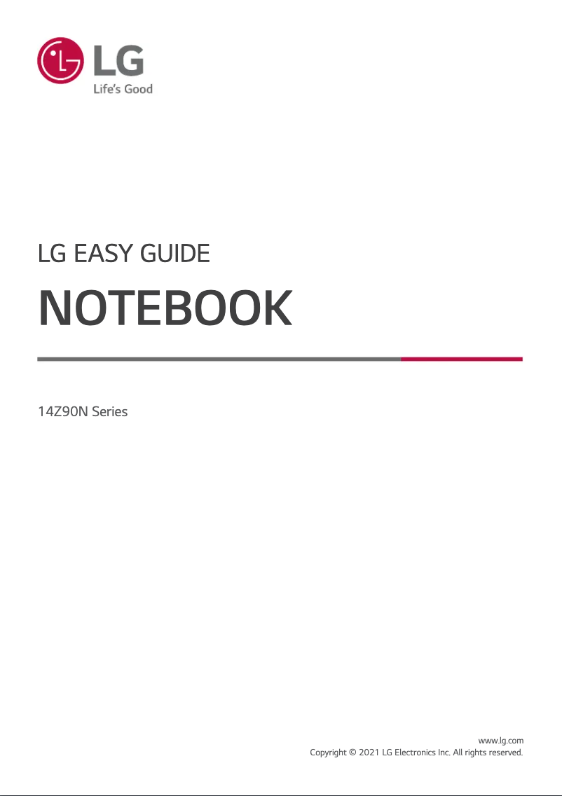 Page 1 de la notice Manuel utilisateur LG Gram 14Z90N-U