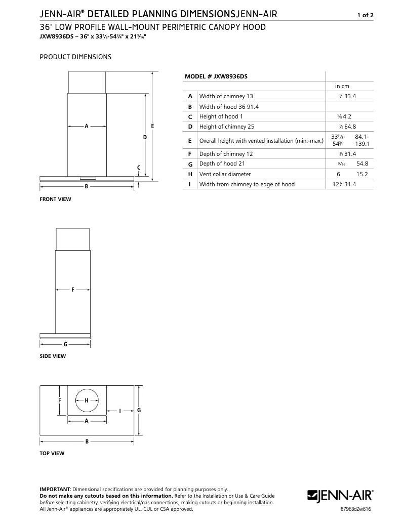 Page 1 de la notice Mode d'emploi Whirlpool JXW8936DS