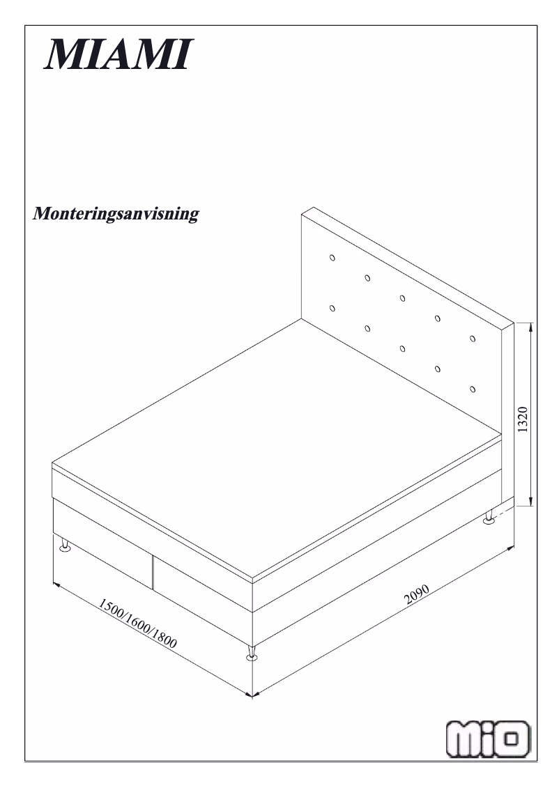 Page 1 de la notice Manuel utilisateur Mio Miami