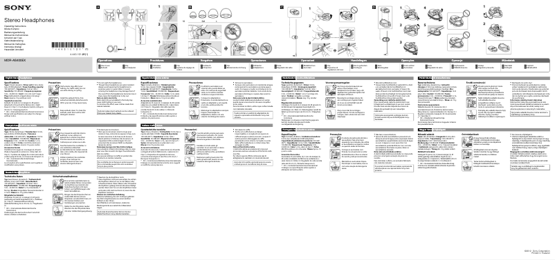 Image de la première page du manuel de l'appareil MDR-AS400IP